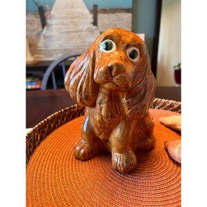Creepy Vintage 70s HOLLAND MOLD Ceramic Cocker Spaniel Dog Puppy Figurine 8"